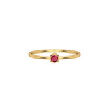 Solid Gold Ruby Promise Ring