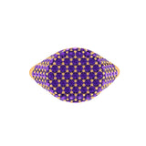 Solid Gold Amethyst Pave Signet Ring