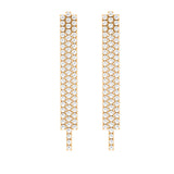Solid Gold Diamond Drop Earrings