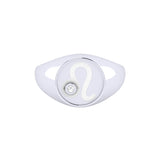 Solid Gold Diamond Zodiac Signet Ring