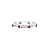 Solid Gold Twist Ruby Ring