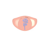 Solid Gold Engraved Signet Ring