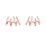 Solid Gold Diamond Claw Stud Earrings