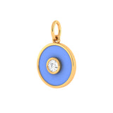 Solid Gold Diamond Enamel Necklace