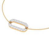 Solid Gold Diamond Paperclip Bracelet