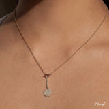 Solid Gold Diamond Octagon Necklace