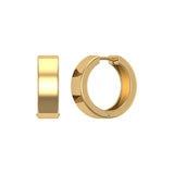 Solid Gold Chunky Huggie Earrings