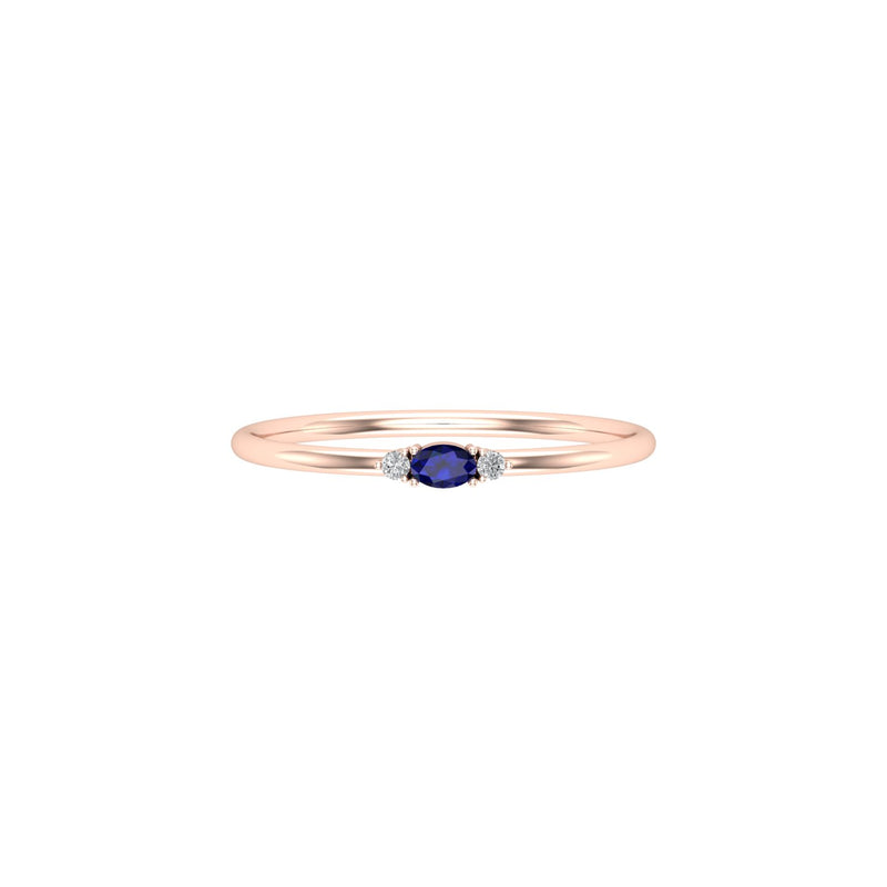 Sapphire Tiny Oval Ring