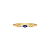 Solid Gold Sapphire Tiny Oval Ring