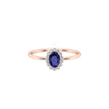 Solid Gold Sapphire and Diamond Statement Ring