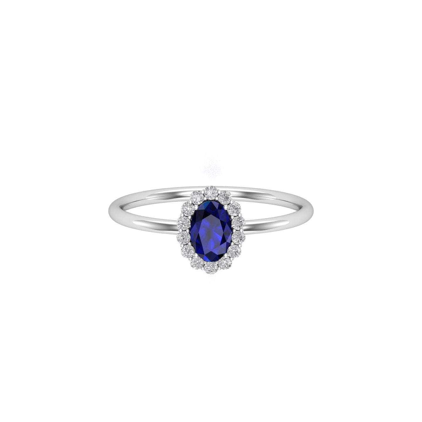 Solid Gold Sapphire and Diamond Statement Ring