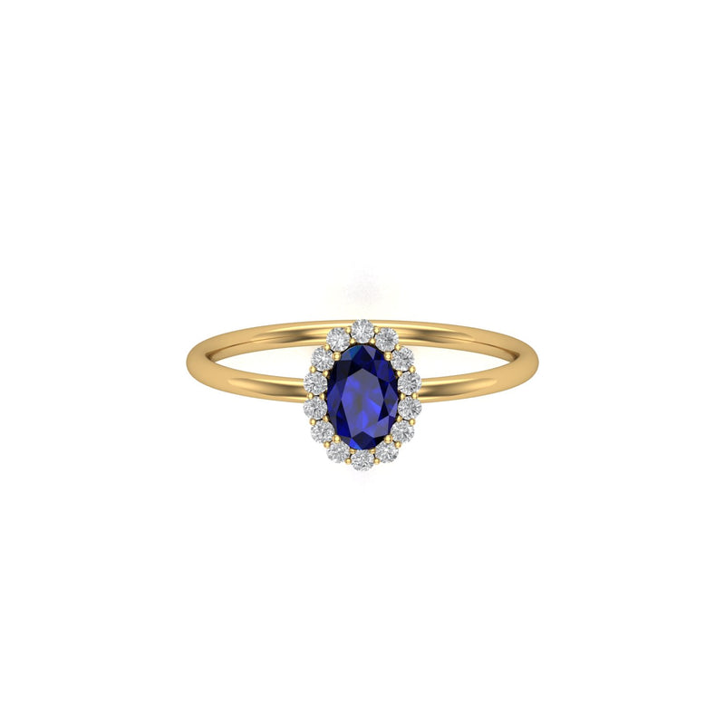 Sapphire and Diamond Statement Ring