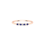 Solid Gold Sapphire and Diamond Band