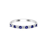 Solid Gold Sapphire Diamond Band