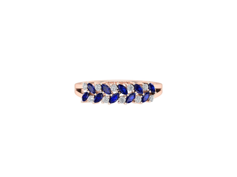 Sapphire Diamond Marquise Ring
