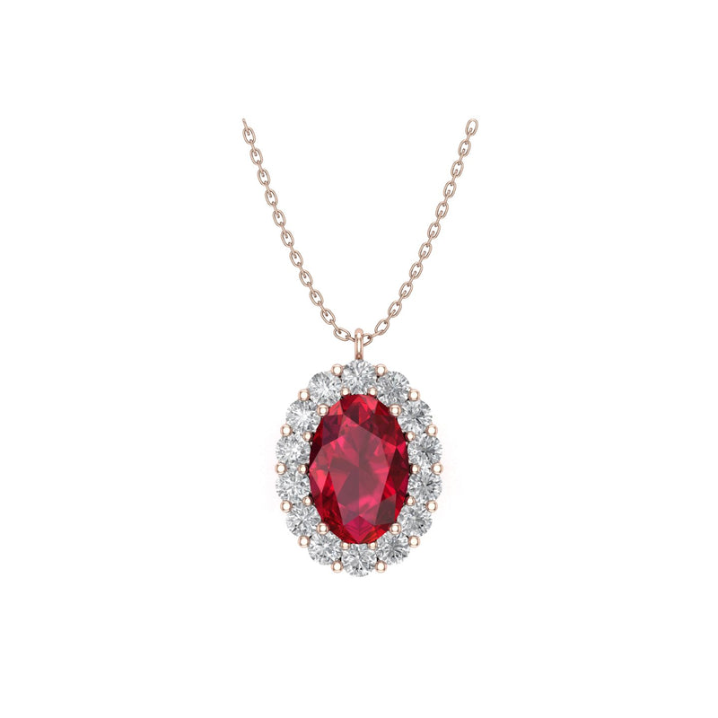 Diamond and Ruby Statement Necklace