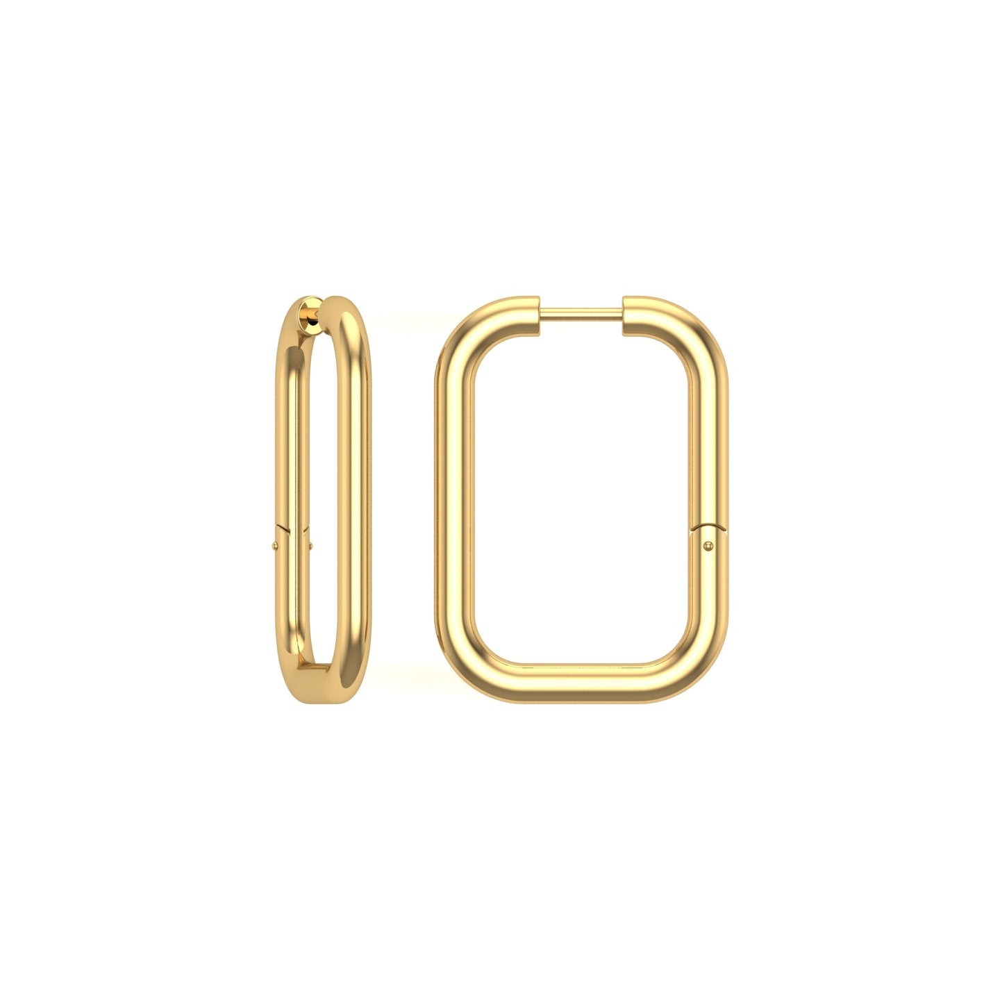 Sterling Silver Oblong Hoops