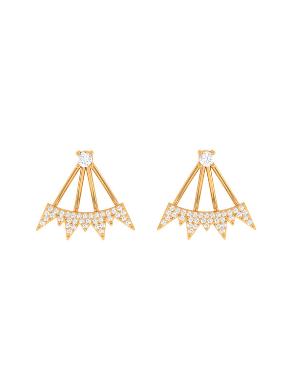 Diamond Jacket Stud Earrings