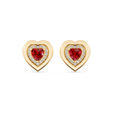 Crimson Heart Earrings