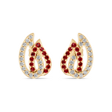 Scarlet Flame Ruby Studs