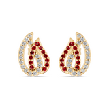 Scarlet Flame Ruby Studs