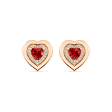 Crimson Heart Earrings