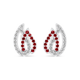 Scarlet Flame Ruby Studs