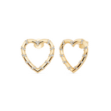 Promise Heart Stud Earrings