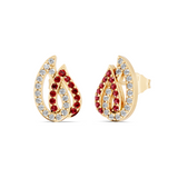 Scarlet Flame Ruby Studs