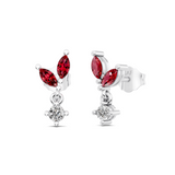Ruby Marquise Drop Studs