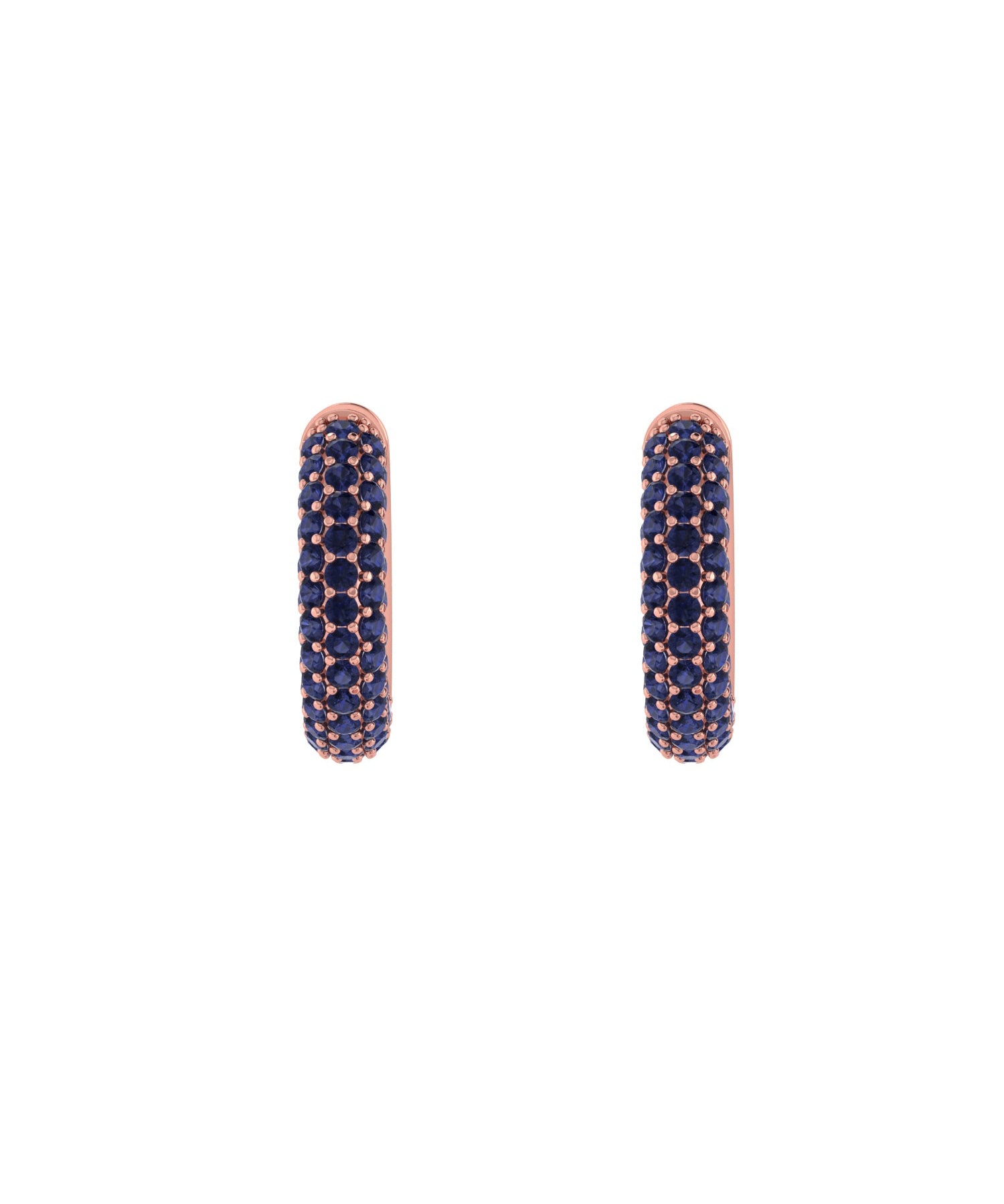 Solid Gold Pave Sapphire Ear Cuff - Single