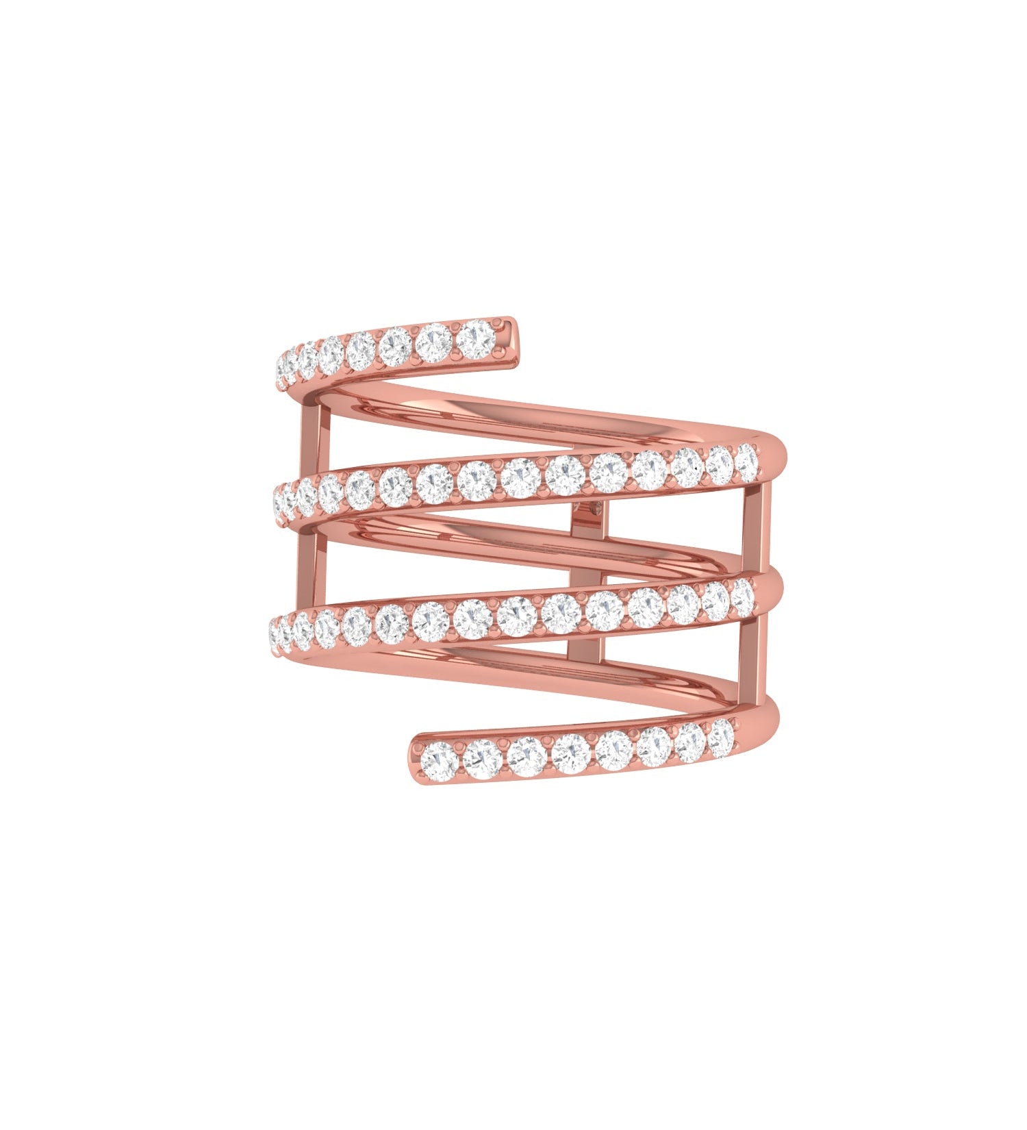 Solid Gold Diamond Wrap Ring