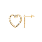 Promise Heart Stud Earrings