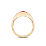 Scarlet Halo Signet Ring