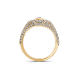 Shield Solitaire Signet Ring