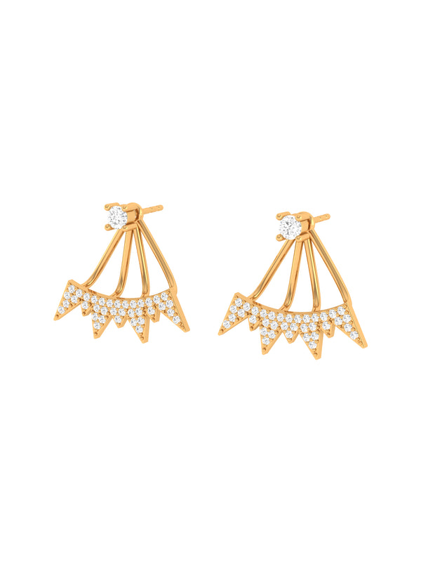 Diamond Jacket Stud Earrings