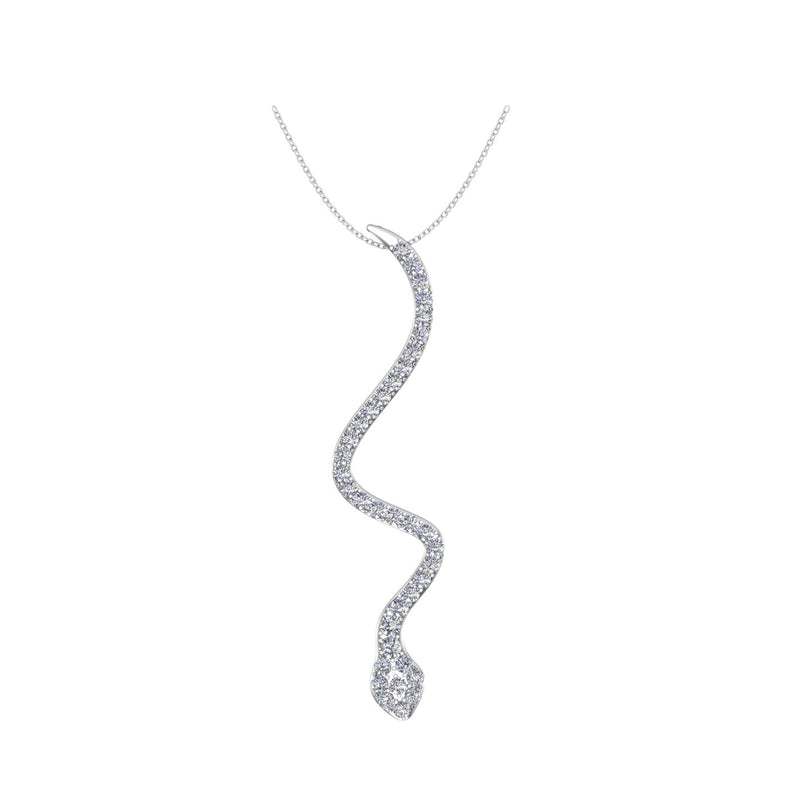 Pave Diamond Snake Necklace