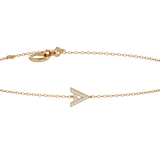 Solid Gold Diamond Initial Bracelet