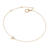 Solid Gold Diamond Initial Bracelet