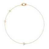 Solid Gold Diamond Initial Bracelet