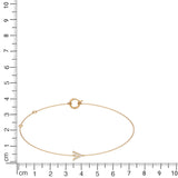 Solid Gold Diamond Initial Bracelet
