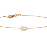Solid Gold Diamond Initial Bracelet