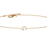 Solid Gold Diamond Initial Bracelet