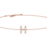 Solid Gold Diamond Initial Bracelet