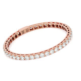 Solid Gold Lab Grown Diamond Tennis Bracelet- 4MM