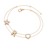 Solid Gold Diamond Personalized Bracelet