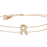 Solid Gold Diamond Personalized Bracelet