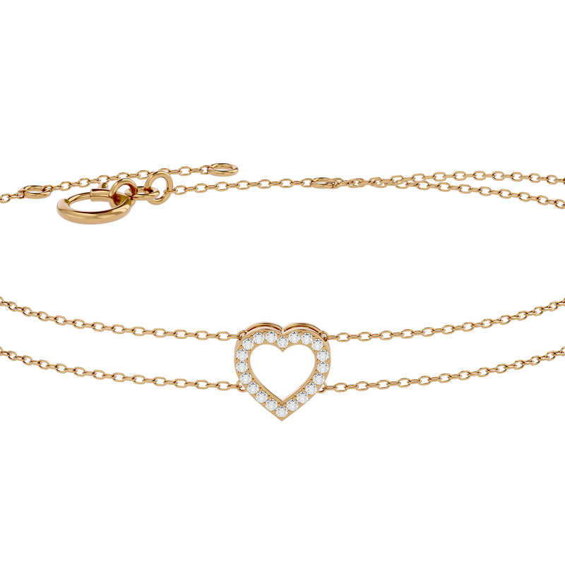 Diamond 3 Heart Bracelet