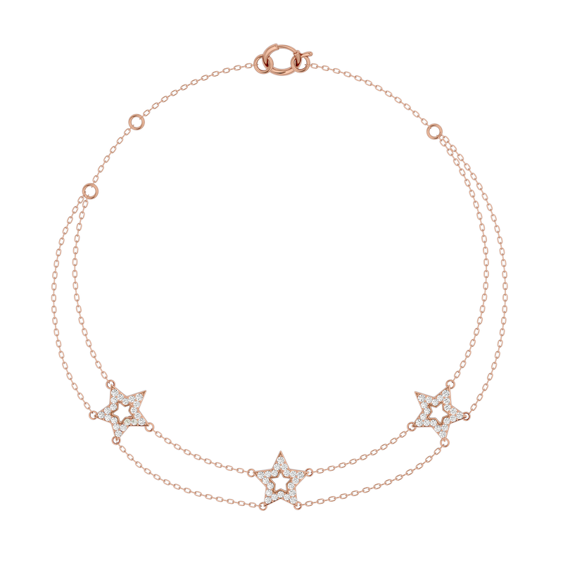 Diamond 3 Star Bracelet