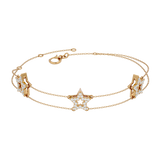 Solid Gold Diamond 3 Star Bracelet